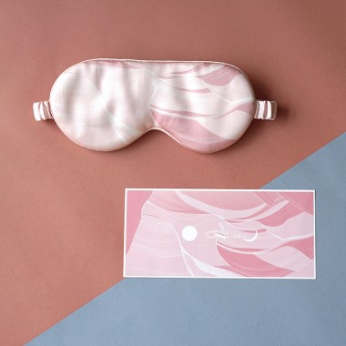 Best Pink Printed Silk Eye Mask Canada