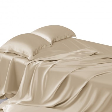 Best Beige 22 Momme Mulberry Silk Sheet Set Canada