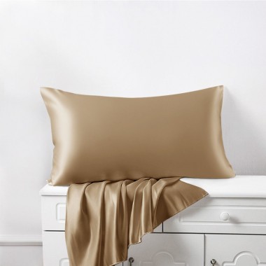Best Cappuccino 22 Momme Mulberry Silk Pillowcase with Hidden Zipper Canada