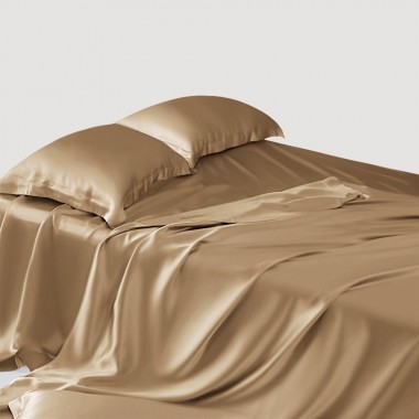 Best Cappuccino 22 Momme Mulberry Silk Sheet Set Canada