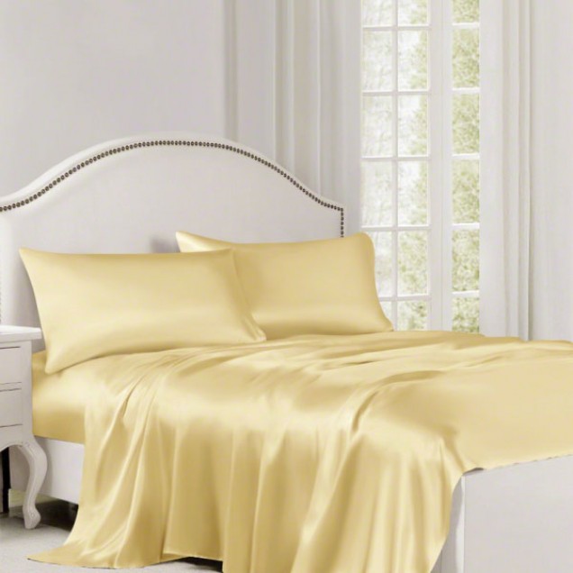 Best Gold 22 Momme Mulberry Silk Flat Sheet Canada