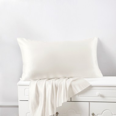 Best Ivory 22 Momme Mulberry Silk Pillowcase with Hidden Zipper Canada