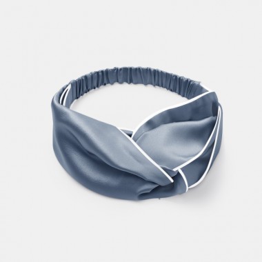 Best Misty Blue & Ivory Silk Headband Canada