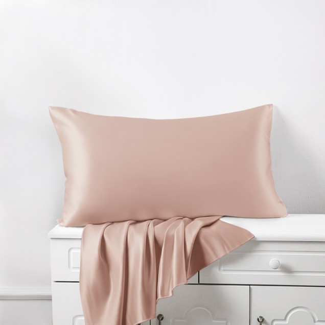 Best Pearl Pink 22 Momme Mulberry Silk Pillowcase with Hidden Zipper Canada