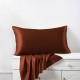Best Rust Red 22 Momme Mulberry Silk Pillowcase with Hidden Zipper Canada