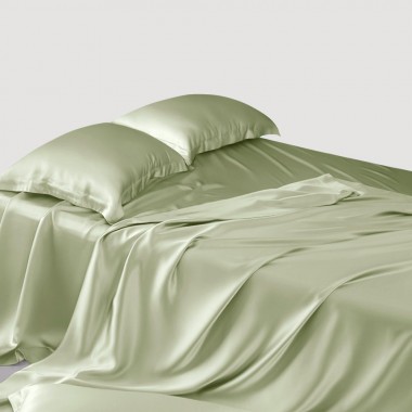 Best Sage Green 22 Momme Mulberry Silk Sheet Set Canada