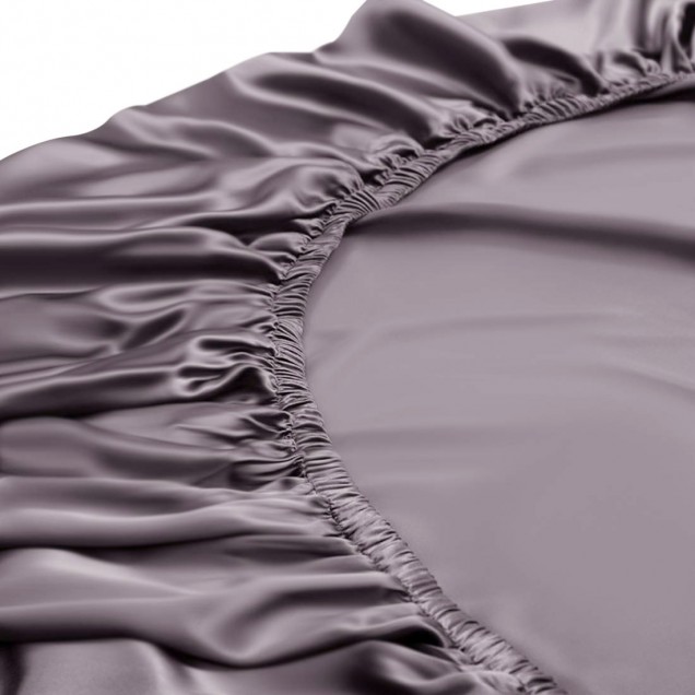 Best Slate Gray 22 Momme Mulberry Silk Fitted Sheet Canada