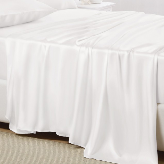 Best White 22 Momme Mulberry Silk Sheet Set Canada